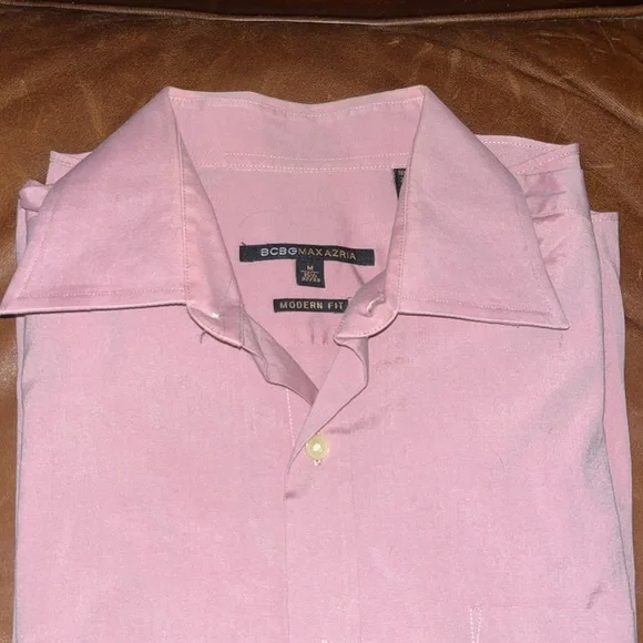 BCBG Men's Pink Button Down Shirt - Picture 2 of 8